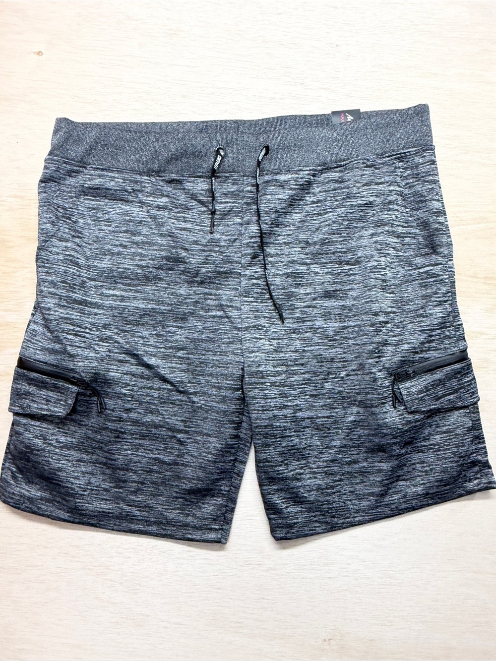 NWT Aeropostale Mens 2XL Shorts Maximum Comfort Cargo Space Dye Heather Gray New